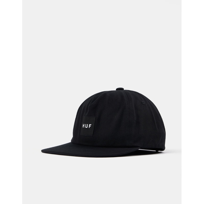 HUF Box Logo Unstructured Snapback Cap – Black
