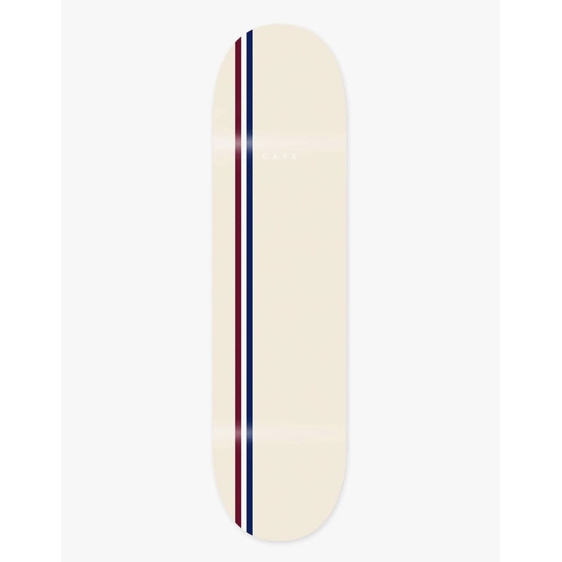 Skateboard Cafe Stripe Skateboard Deck – Cream/Burgundy