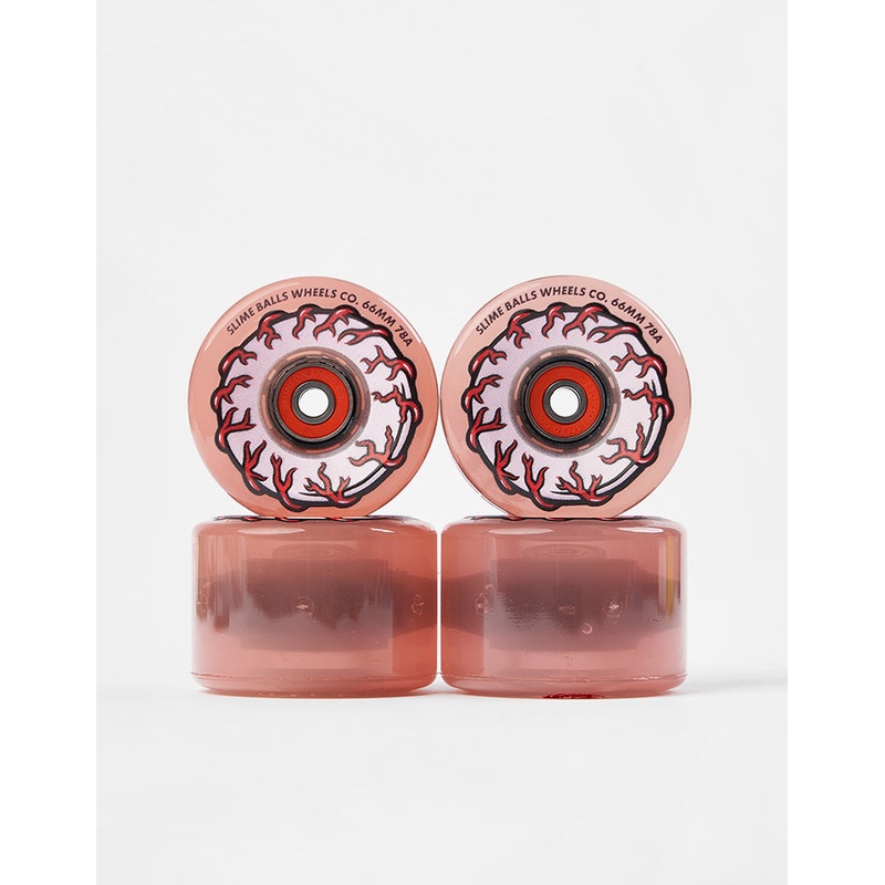 Slime Balls Pink Eyes Light Ups OG 78a Skateboard Wheels – 66mm