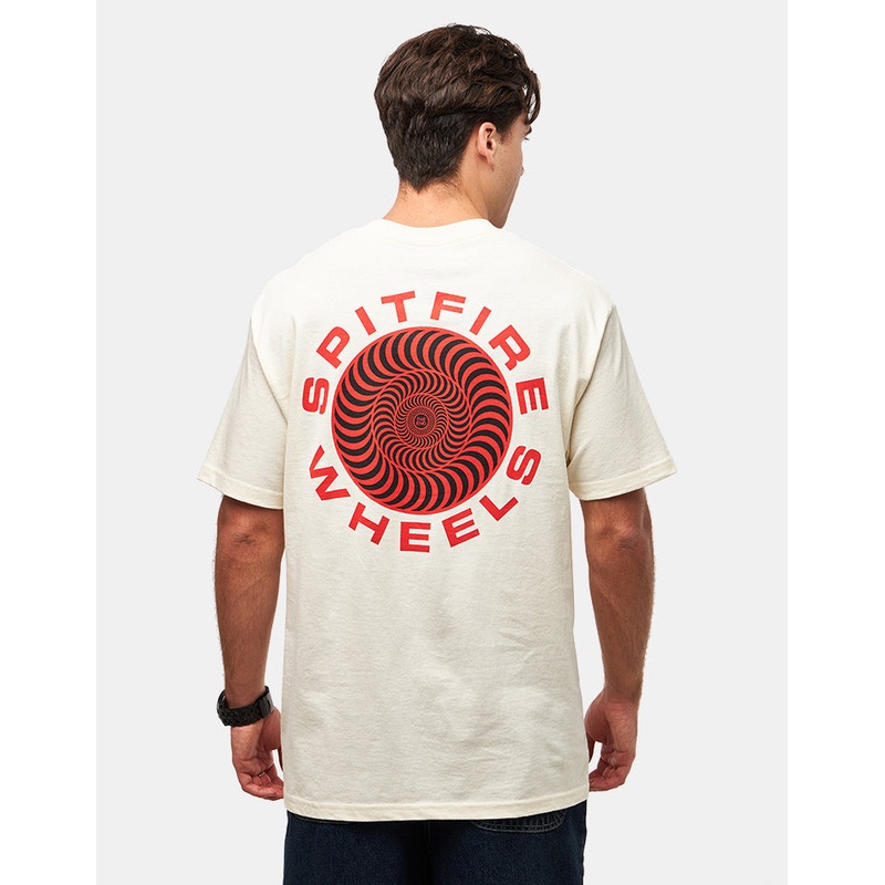 Spitfire Classic ’87 Swirl Fill T-Shirt – Cream/Red/Black