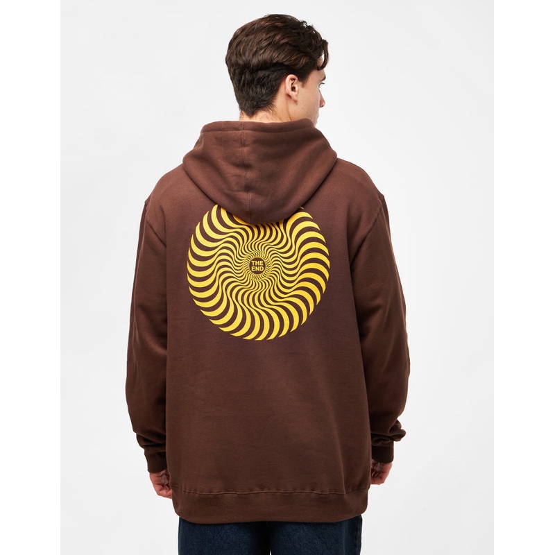 Spitfire Classic Swirl Pullover Hoodie – Brown/Gold