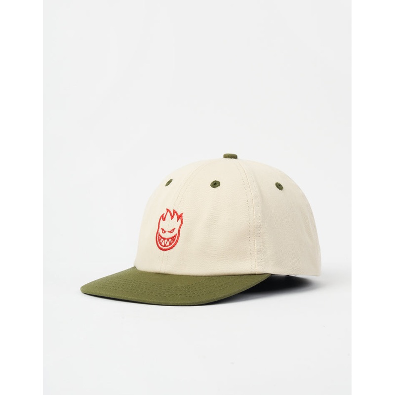 Spitfire Lil Bighead Strapback Cap – Natural/Olive/Red