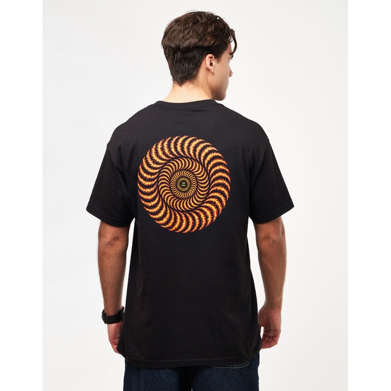 Spitfire OG Classic Flame T-Shirt – Black/Red/Yellow