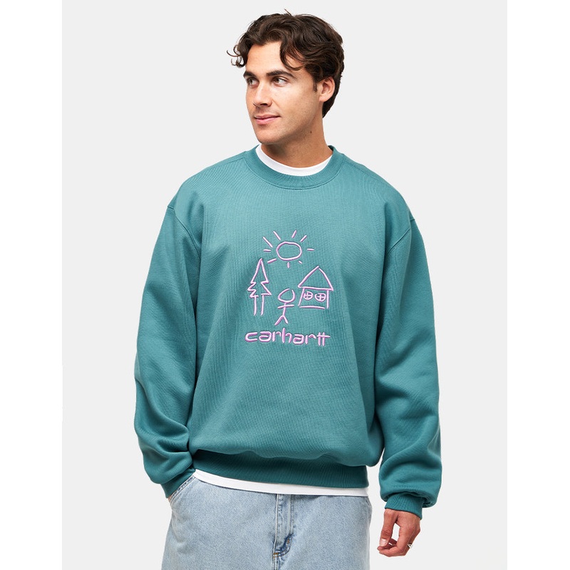 Carhartt WIP Masterpiece Sweatshirt – Saguaro/Pink
