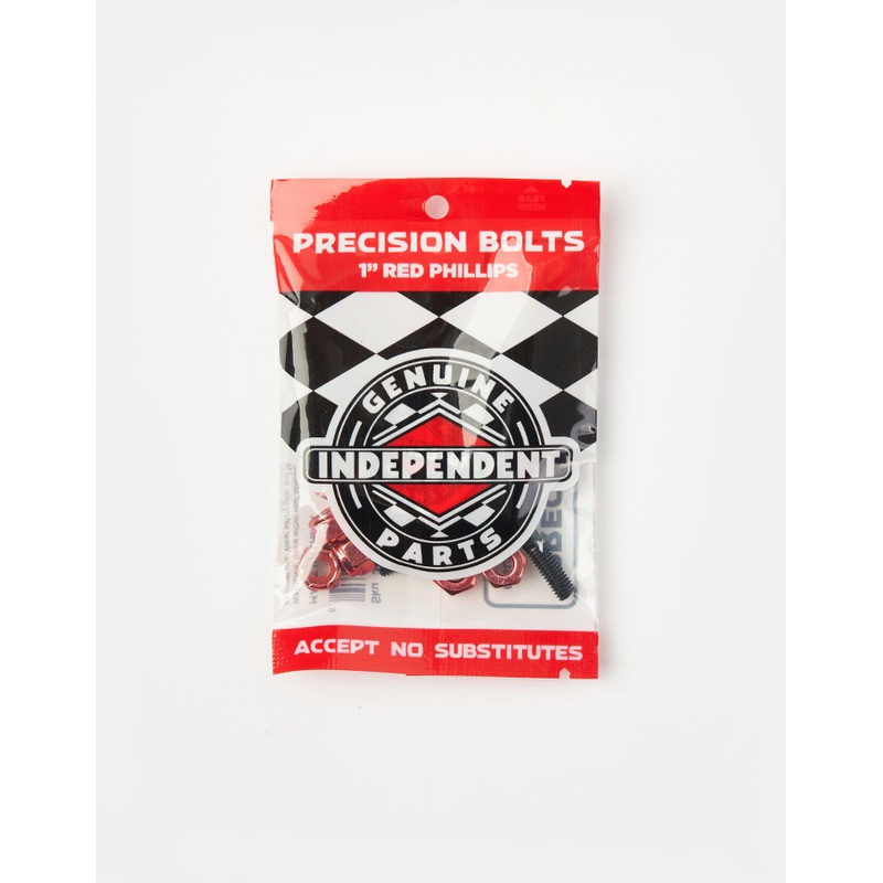 Independent 1″ Phillips Bolts – Black/Red