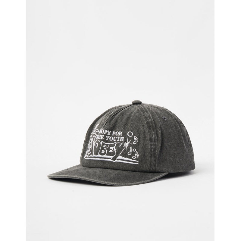 Obey Pigment Obey Hope 5 Panel Strapback Cap – Pigment Black