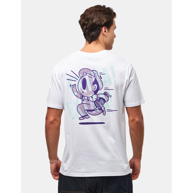 Route One Extra! Extra! Organic T-Shirt – White