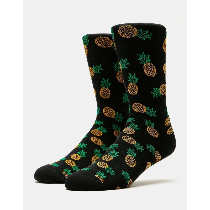 Route One Pineapples Crew Socks – Black