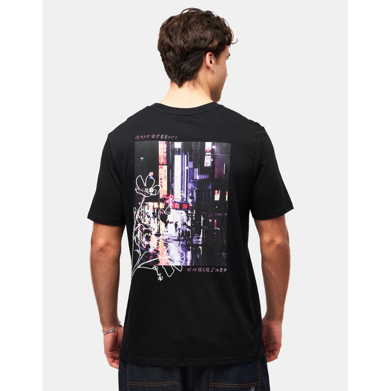 Route One Shinjuku Nights Organic T-Shirt – Black