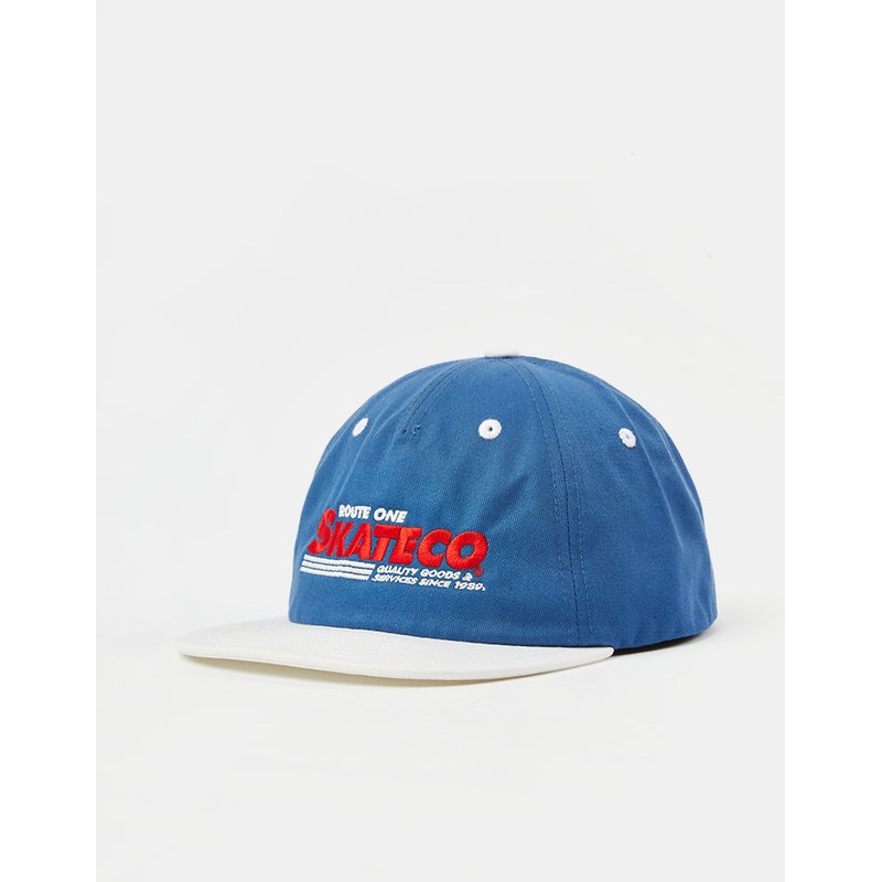 Route One Skateco Unstructured Snapback Cap – Air Force Blue/Natural
