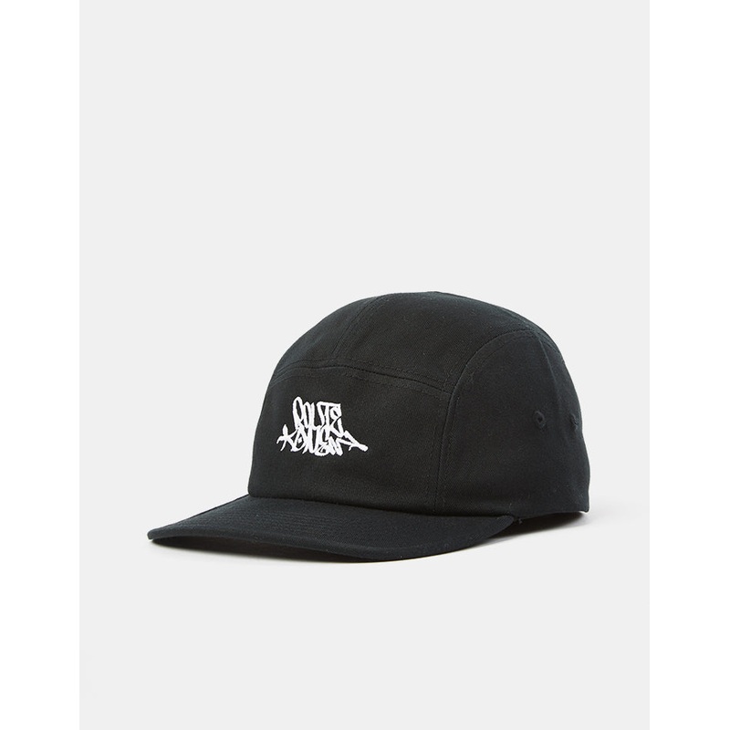 Route One Tagged 5 Panel Cap – Black