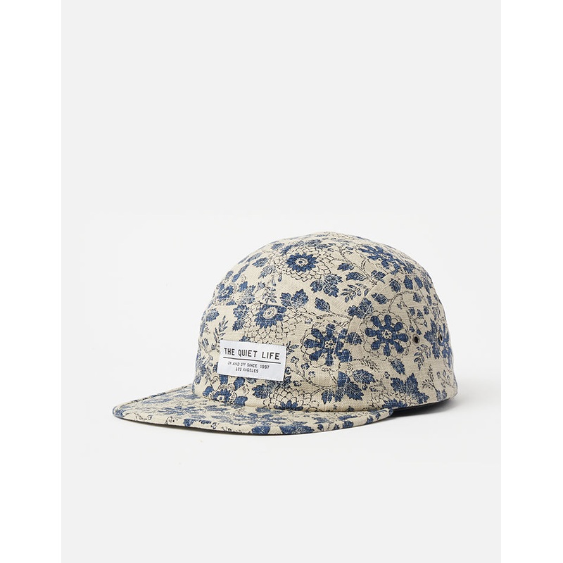 The Quiet Life Dahlia Floral 5 Panel Cap – Natural