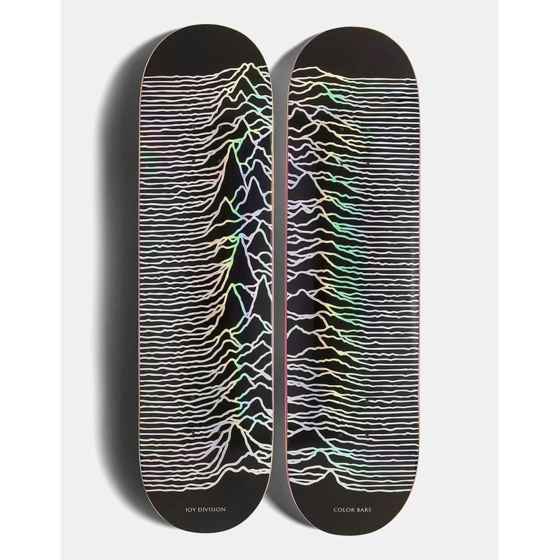 Color Bars x Joy Division Unknown Pleasures Black/Holo Foil 2 Deck Set – 8.25″