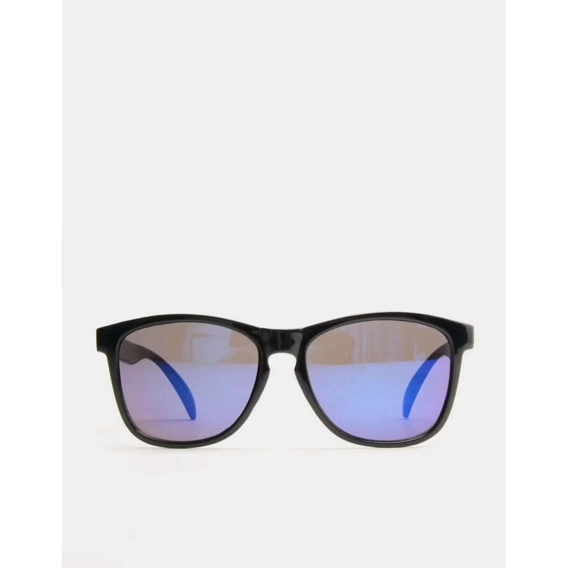Glassy Sunhater Deric Sunglasses – Black/Blue Mirror