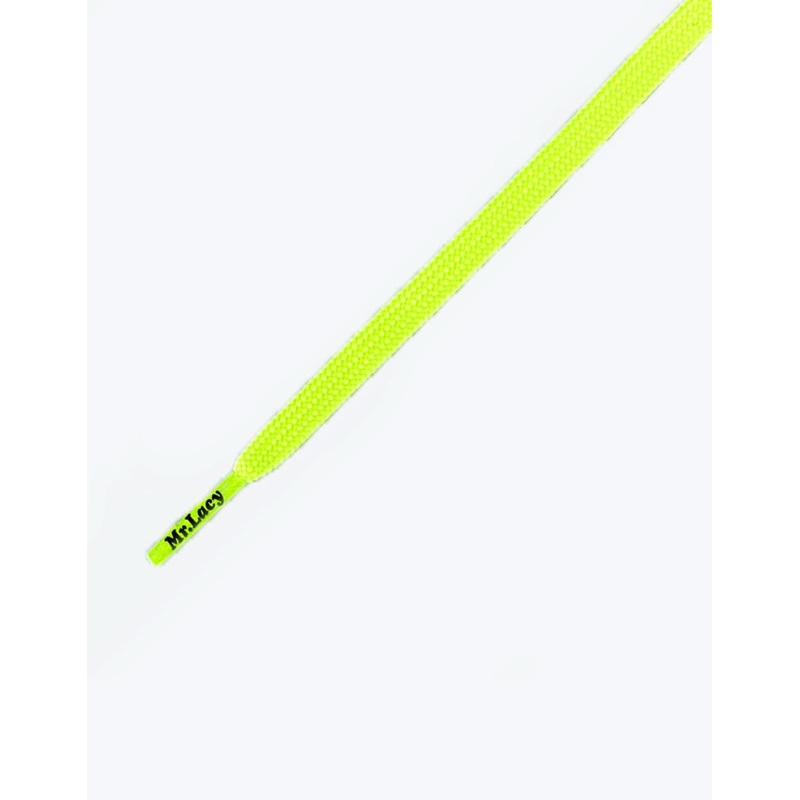 Mr. Lacy Runnies Flat Laces – Neon Lime Yellow