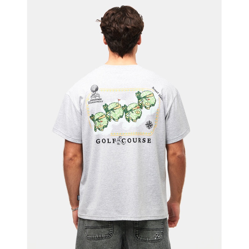 Pas De Mer Golf Course T-Shirt – Grey Melange