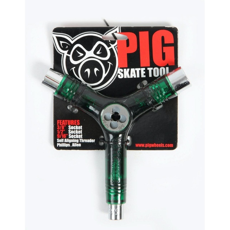 Pig Tri-Socket Skate Tool – Green
