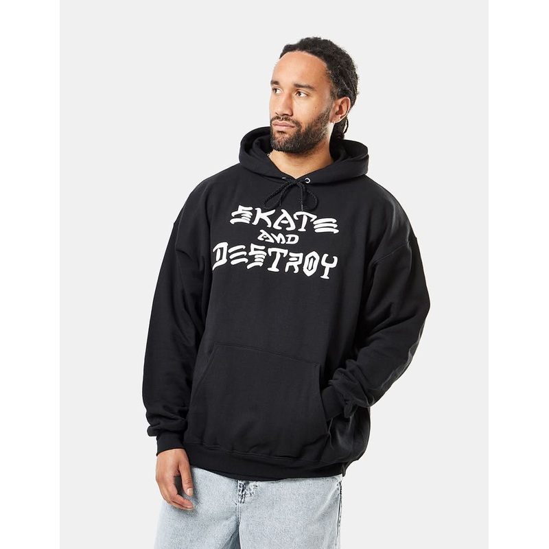 Thrasher Skate and Destroy Pullover Hoodie – Black
