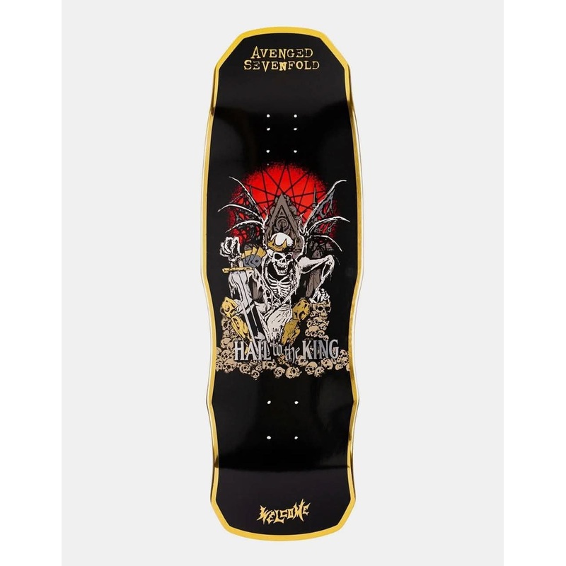 Welcome x Avenged Sevenfold Hail to the King on Dark Lord Skateboard Deck – 9.75″