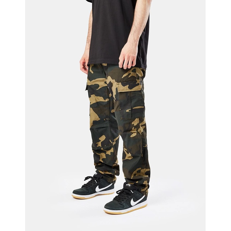Carhartt WIP Aviation Pant – Camo Laurel (Rinsed)