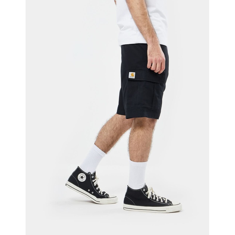 Carhartt WIP Aviation Shorts – Black (Rinsed)