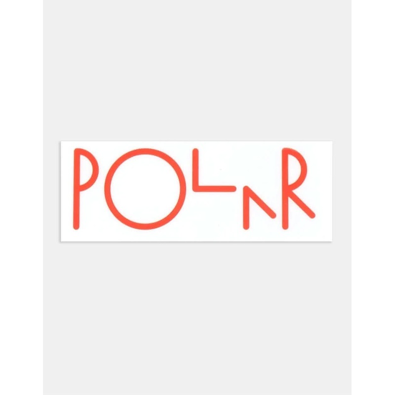 Polar Script Logo Sticker – Red