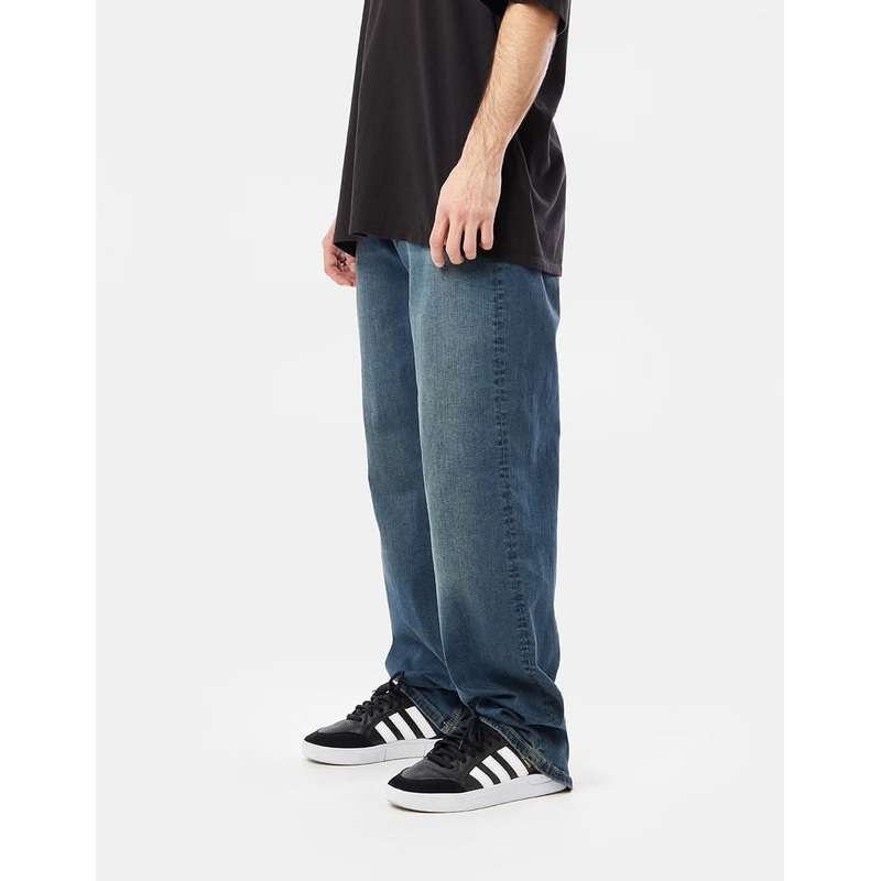 Route One Baggy Denim Jeans – Mid Wash