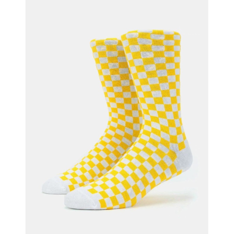 Route One Chequered Socks – White/Yellow