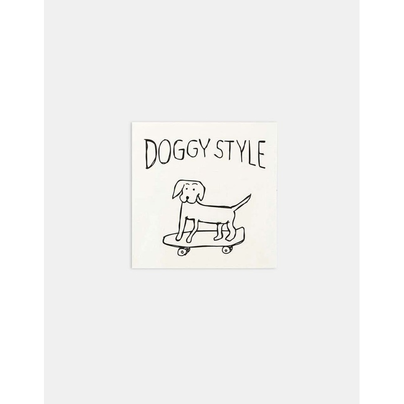Route One Doggy Style Logo Sticker – White/Black