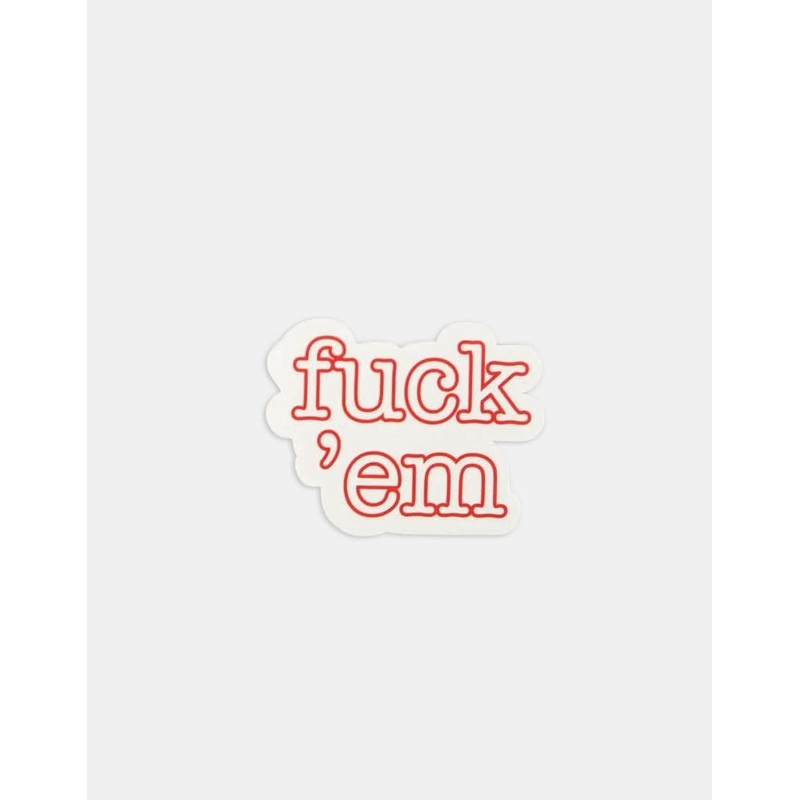 Route One Fuck ‘Em Logo Sticker – White/Red