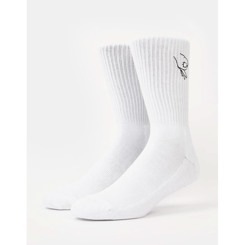 Route One Gotcha Crew Socks – White