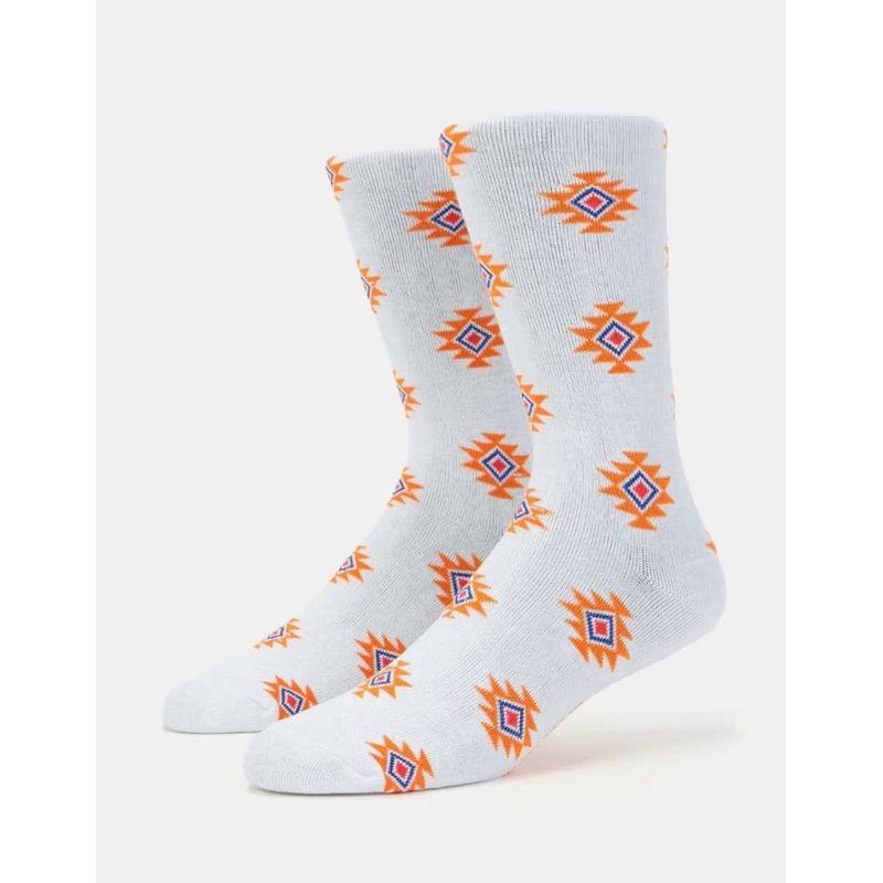 Route One Navajo Socks – White