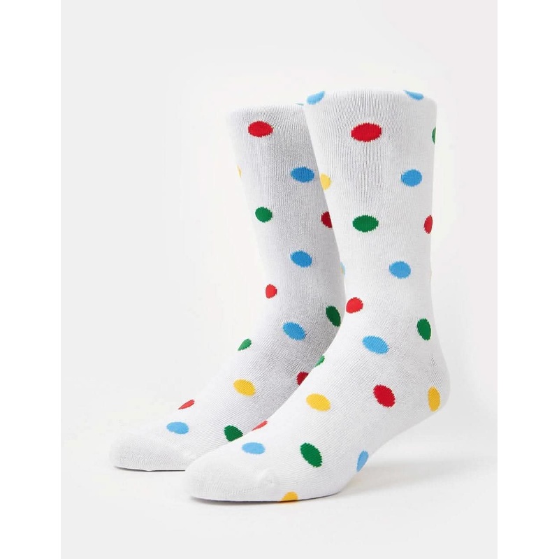 Route One Polka Dot Socks – White