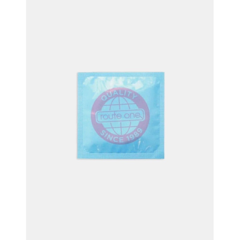 Route One Protection Logo Sticker – Blue/Pink