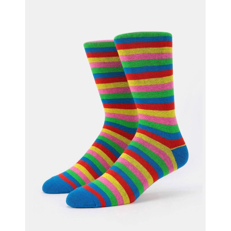 Route One Rainbow Striped Socks – Multi