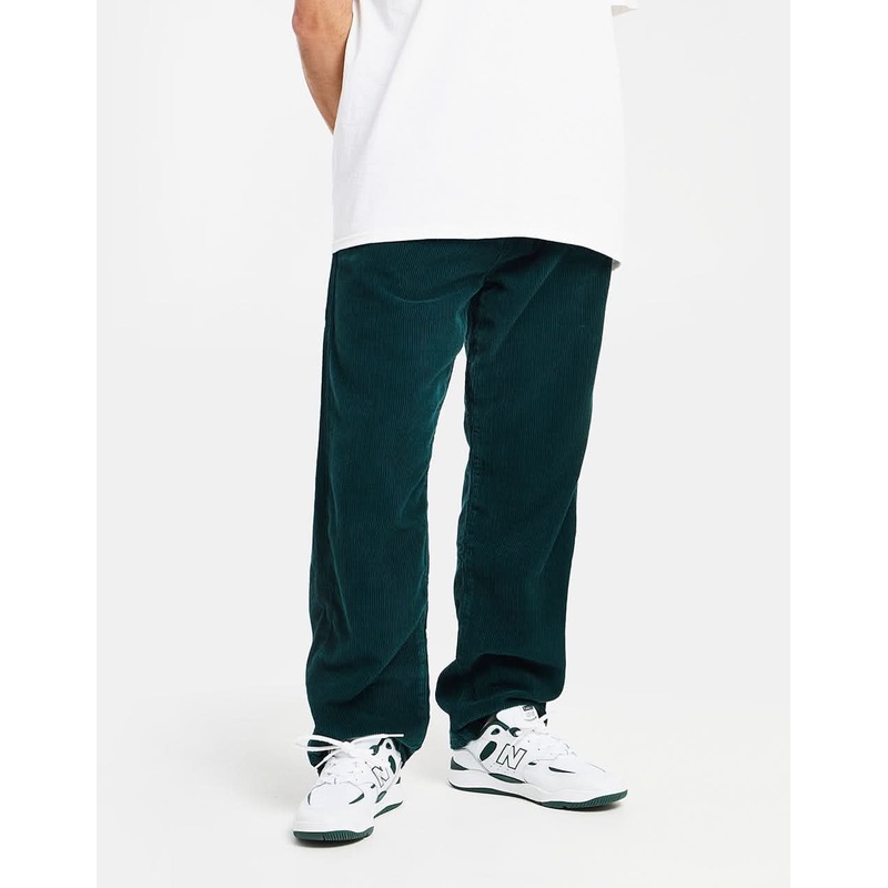 Route One Relaxed Fit Big Wale Cords – Forest Green
