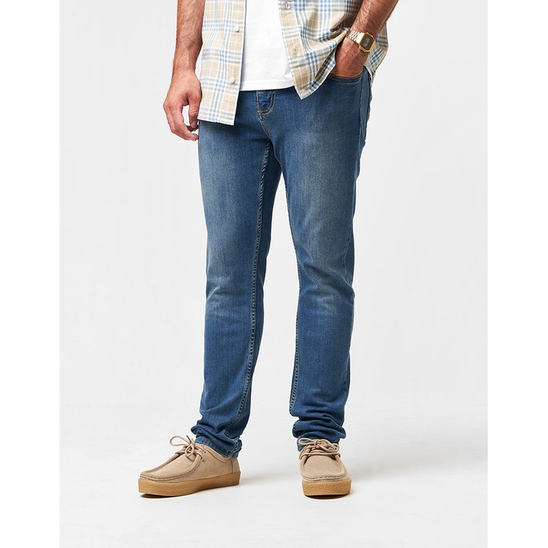 Route One Skinny Denim Jeans – Washed Blue