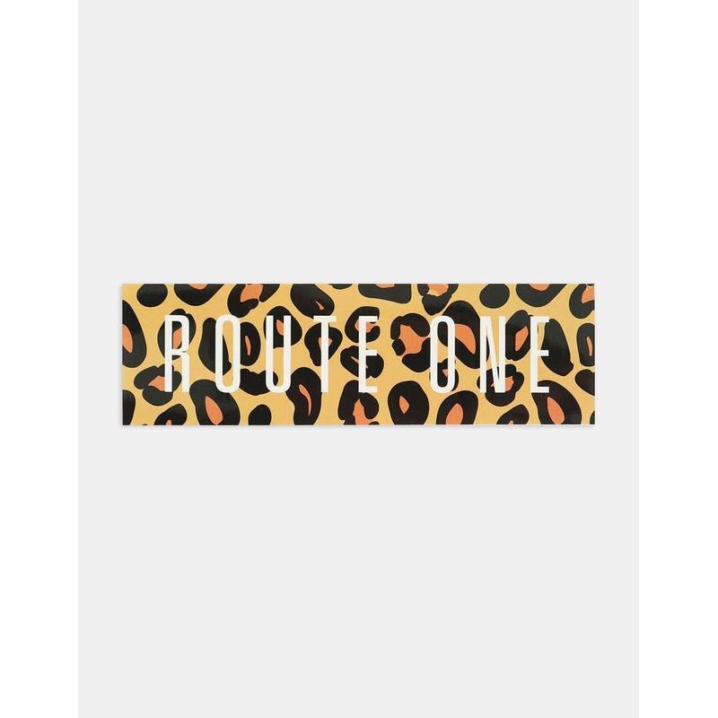 Route One Straight Logo Large Sticker – Cheetah