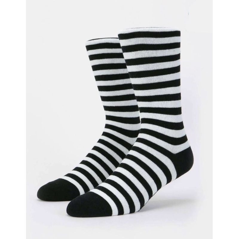 Route One Striped Socks – Black/White