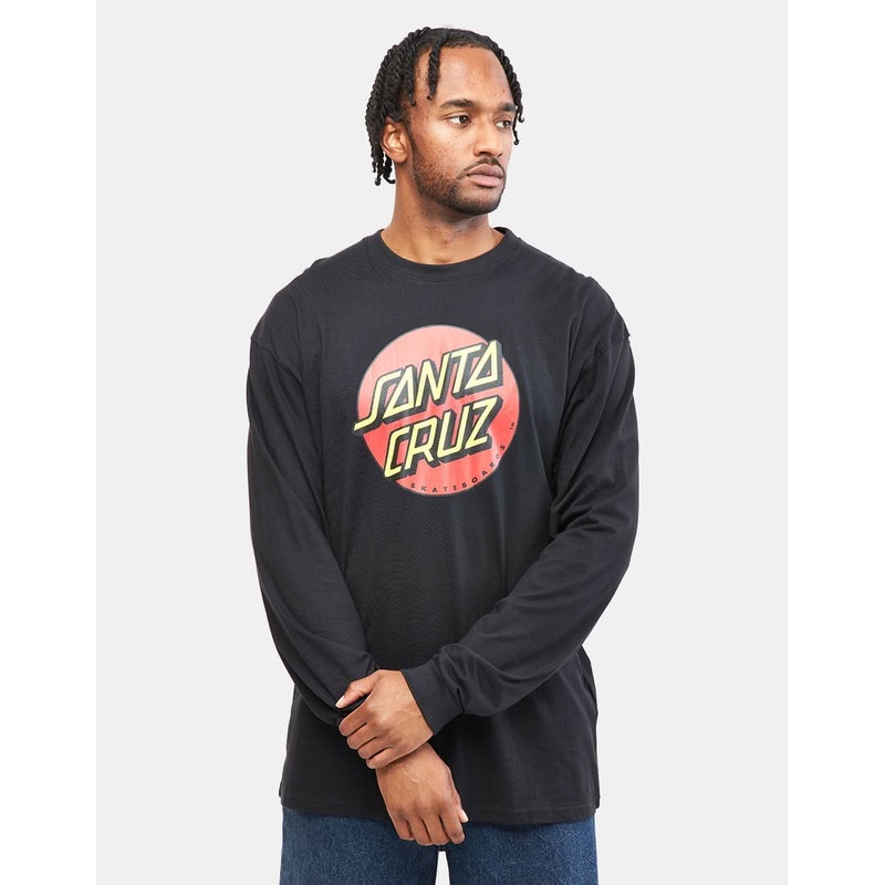 Santa Cruz Classic Dot L/S T-Shirt – Black