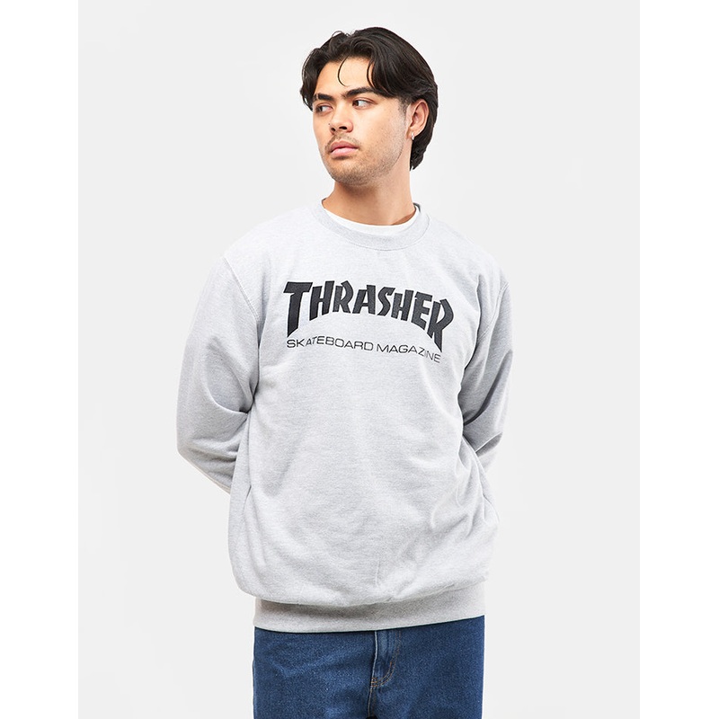 Thrasher Skate Mag Crewneck Sweat – Heather Grey