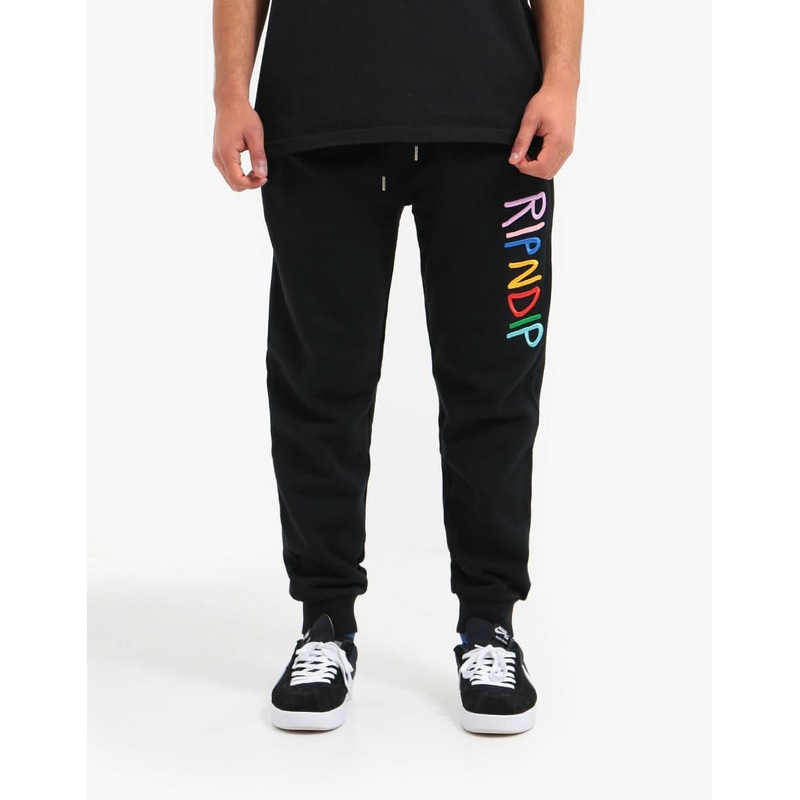 RIPNDIP Multi Logo Sweatpants – Black