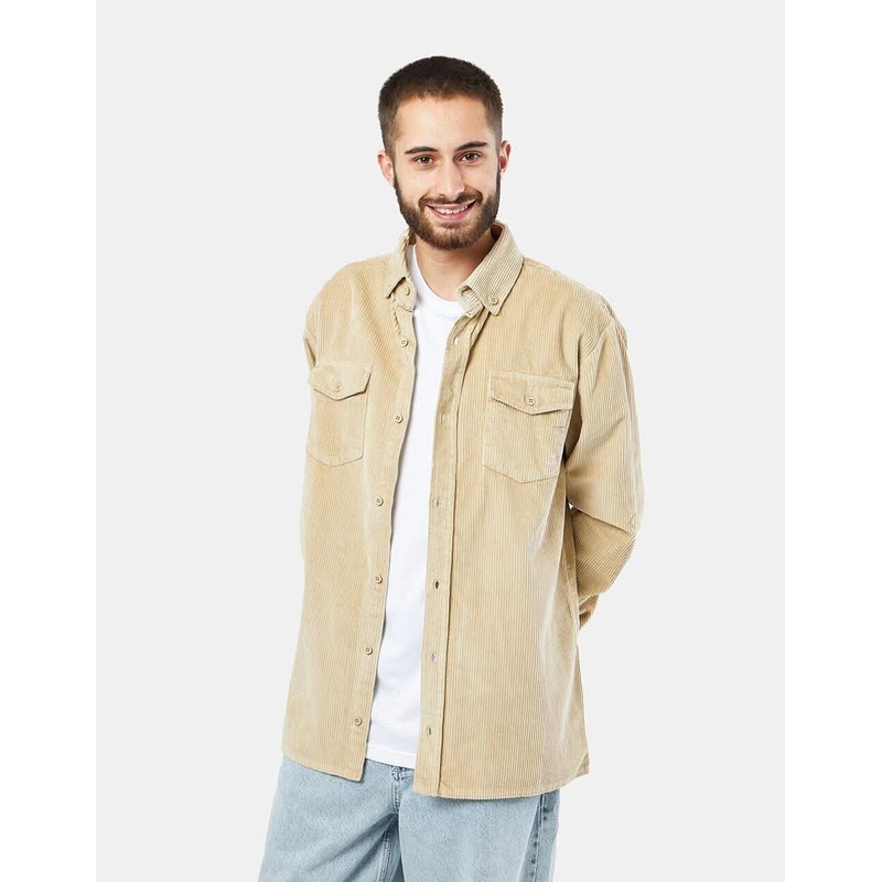 Route One Big Wale Cord Shirt – Stone