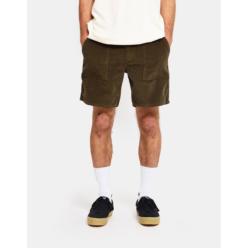 Route One Classic Cord Shorts – Olive