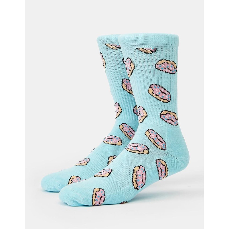 Route One Doughnuts Crew Socks – Light Blue