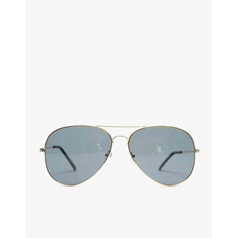 Route One Maverick Aviator Sunglasses – Black/Gold