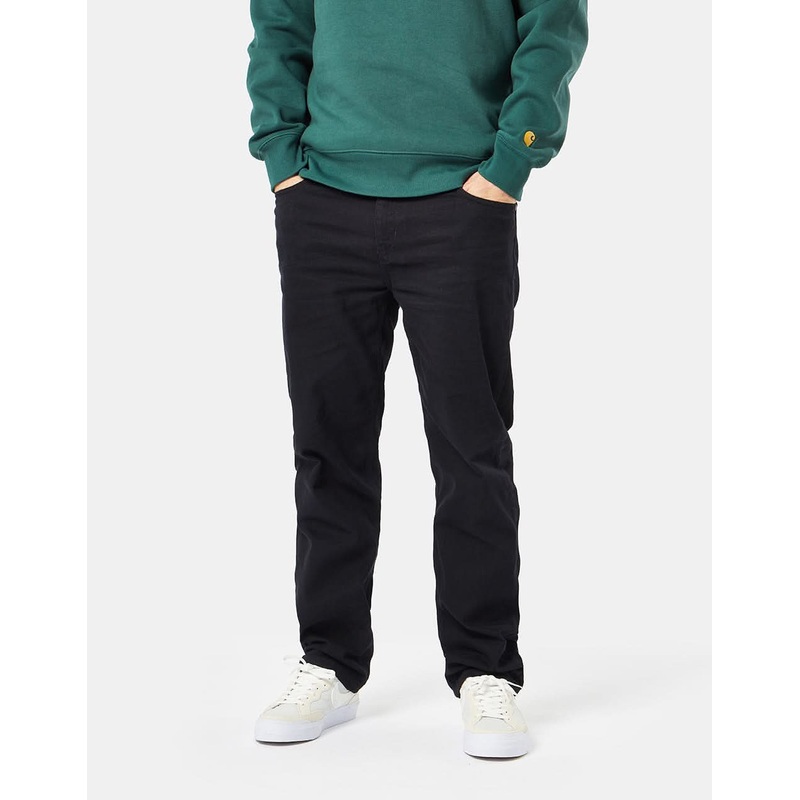 Route One Relaxed Denim Jeans – Flat Black
