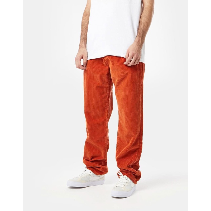 Route One Relaxed Fit Big Wale Cords – Rust