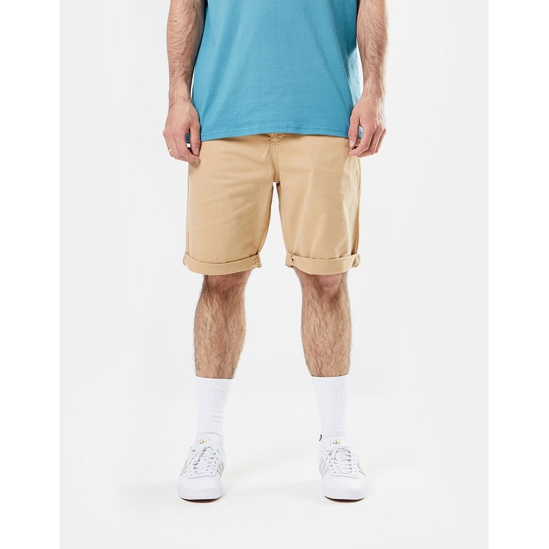 Route One Roll Up Chino Shorts – Khaki