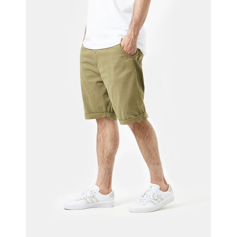 Route One Roll Up Chino Shorts – Light Olive